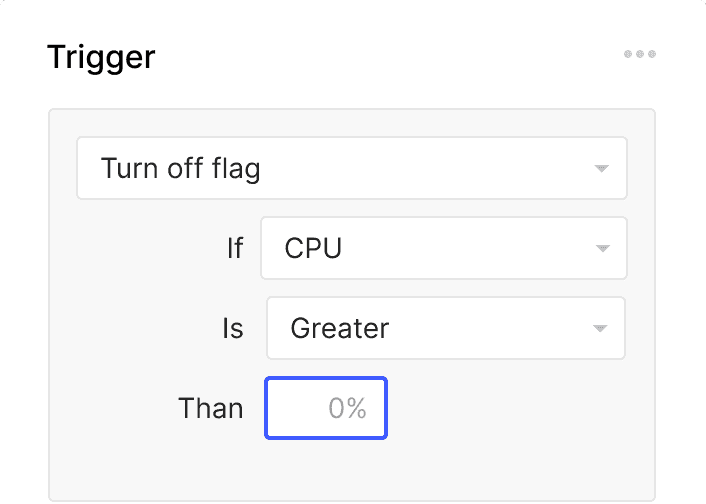 A CPU metric triggering a feature flag change in LaunchDarkly